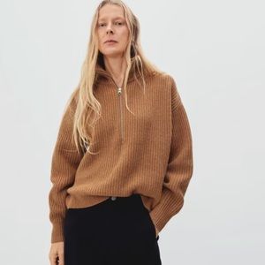 Everlane Felted Wool Merino Half-Zip Sweater